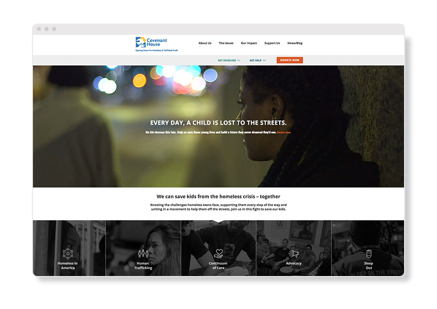 Sanky Citymeals on Wheels Website After Redesign