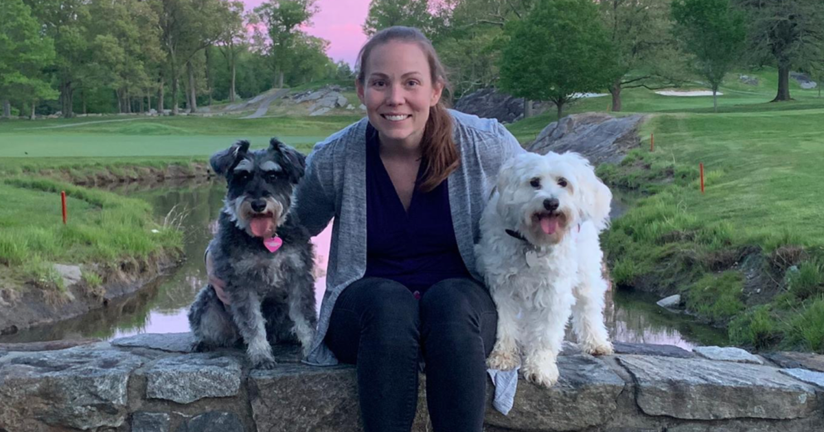 Kristy Cantú with her dogs